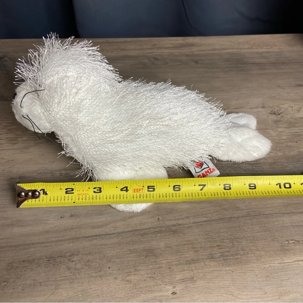Ganz Webkinz White Seal Fuzzy Eyelash Stuffed‎ Animal Toy Plush NO Code 10”